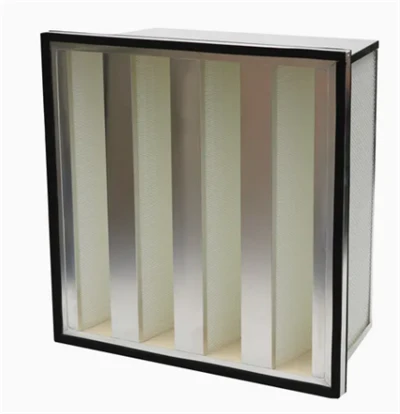 Combined High Efficiency Air Filter (H14 High Air Volume And Low Resistance V-Type For HVAC Terminal Filtration)